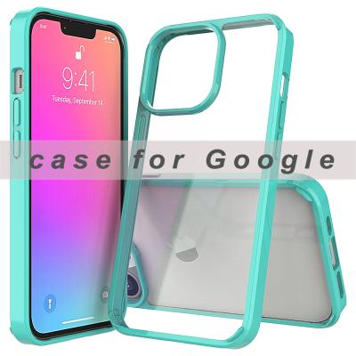 China Google mobile phone case pixel transparent simple shockproof scratch resistant acrylic fashion mobile phone case for sale