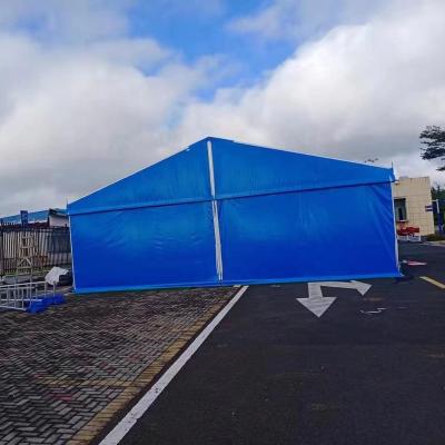 China Outdoor Aluminum PVC Party Frame Blue PVC Exhibition Tent for sale