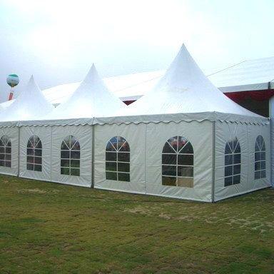 China White Camouflage/Field Play Aluminum Frame PVC Pagoda Tent In Size 3x3m 4x4m 5x5m 6x6m 10x10m for sale