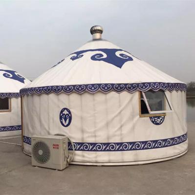 China Luxury Mongolian Snow Field Nail Winter Yurt Tent Used For Outdoor Camping Tent for sale