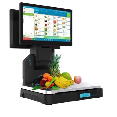 China SDK Retail Solution POS Scales All In One Touch Android Cash Register Scale With Printer for sale