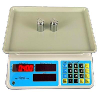 China High Quality Waterproof Digital Waterproof Electronic Scales High Quality Function 15kg 30kg 1g Calculation Scales for sale