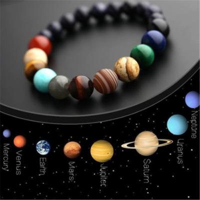 China FASHIONABLE Eight Planets Bead Cosmic Planetary Universe Space Bracelet Natural Stone Bead Bracelet For Men Jewelry for sale