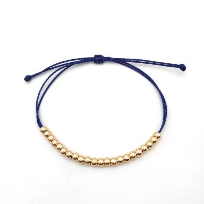 China Fashion Adjustable Copper Beads Weave Unisex Friendship Bracelets for sale