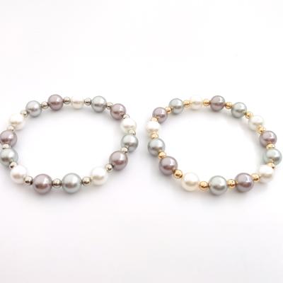 China Sea Shell Pearl Bracelet Stretch Bracelet Shell Pearl Bracelet Fashion Women Stretch Bracelet for sale