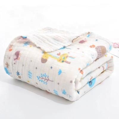 China Wholesale Hypoallergenic Bubble Yarn Washed Cotton Wrinkle Thickened 12 Layers Gauze Baby Blanket Newborn Bath Towels for sale