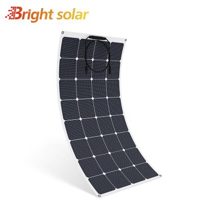 China Output Power Performance Sunpower 100w 18v Flexible Solar Panel for sale