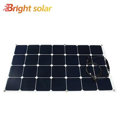 China Bright Output Power Performance Sunpower 80w 18v Solar Semi Flexible Solar Panel For Boat Caravan for sale