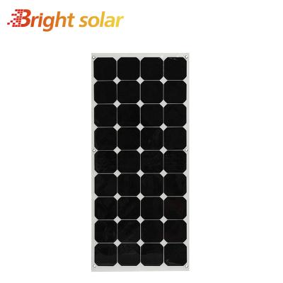 China Bright Solar RV 120w 18v Sunpower Semi Flexible Solar Panel For Boat Caravan for sale