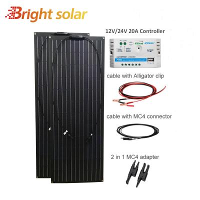 China Home Off Grid Solar Panel System 200w Portable Solar Panel Kits Use For Fridge TV LED for sale