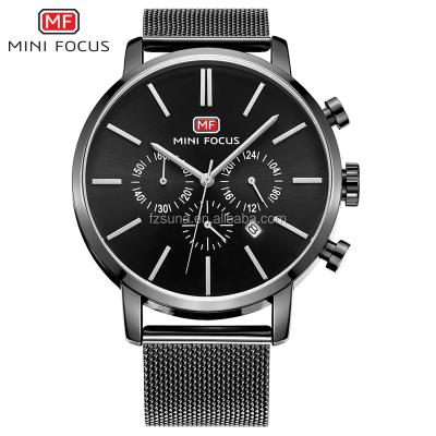 China New Wholesale FOCUS MINI Calendar Design Mesh Belt Watch Full Antique Quartz Wrist Watch for sale