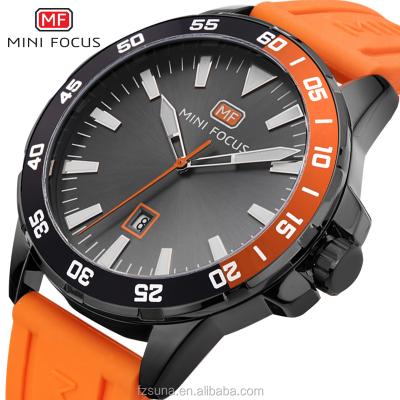 China HOT MINI FOCUS brand sport luxury casual men's silicone watch waterproof quartz wristwatch water resistant for sale