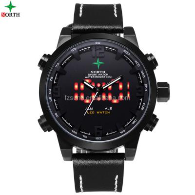 China Newest North Marked Auto Date Movement Dual Alarm Masculino Waterproof NW007 Watch Clock Quartz Clock Relojes for sale