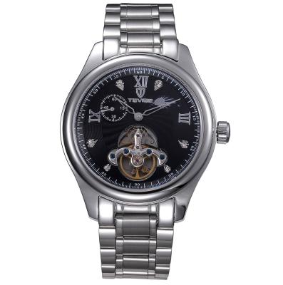 China Day / Date Hong Kong Brand TEVISE Waterproof Automatic Mechanical Skeleton Tourbillon Watches for sale