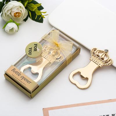 China Viable Baby Shower Return Gifts For Guest Supplies Beer Bottle Crown Shaped Opener Gift Wedding Birthday Decorations for sale