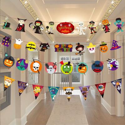 China Happy Birthday Banner Halloween Pull Flag Banner for Halloween Party KTV, Office or Family Background Decoration for sale