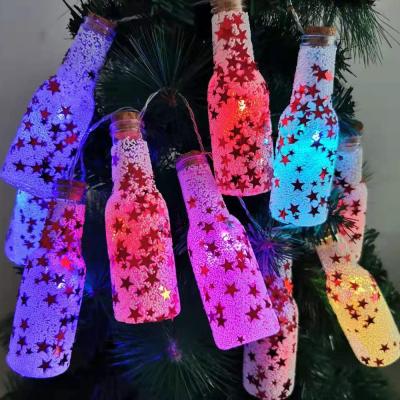 China Wishing Bottle Christmas Decoration Luminous Bottle Christmas Tree Decoration LED Wishing Light for sale