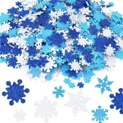 China Glitter Foam Snowflake Stickers Glitter Foam Self Adhesive Snowflake Stickers Snowflake Stickers Decals for Christmas Decoration DIY Craft Projects for sale