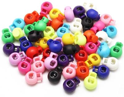 China 50 Pcs Viable Plastic Spring Rope Lock End Around Toggle Stoppers for Camping, Hiking, Lace Replacement, Sports, Assorted Colors for sale