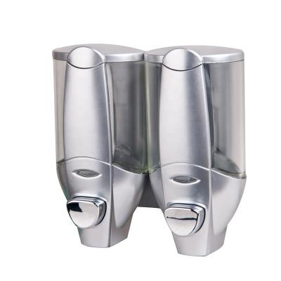 China Double Soap Dispenser Cheap Price ABS Bathroom Plastic Double Faucet Liquid Soap Dispenser for sale