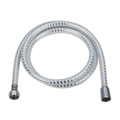 China cixi Linyi shower hose factory wholesale white silver pvc 1.5meters shower hose for shower head LY-H14 for sale