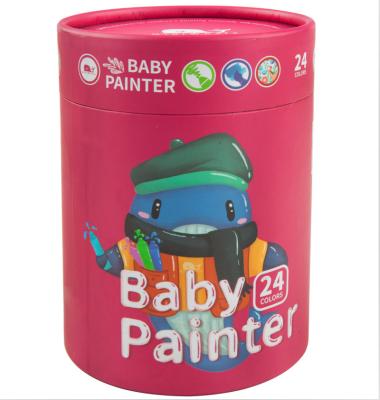 China Easy To Wash Miniwhale High Quality 24 Colors Baby Painter Easy To Wash Silky Smooth Pencil for sale