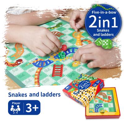 China Develop the intelligence of chinese kids two in one intelligence game gobang snakes and ladders custom paper toy for kids gift for sale