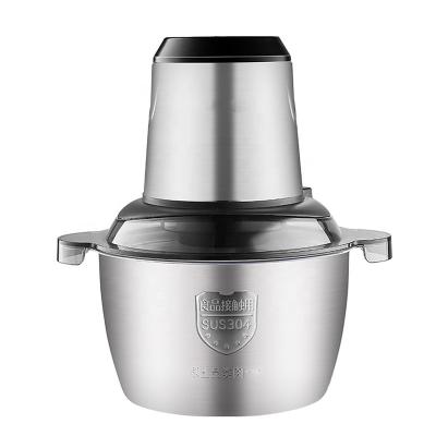 China 2L Commercial Mini Household Vegetable Mixer Chopper Stainless Steel Minced Electric Meat Grinder for sale