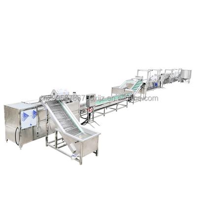 China Food Processing Machine 304 Stainless Steel French Fries Production Line Full Automatic Potato Chips Production Line Potato Chips Making Machine for sale