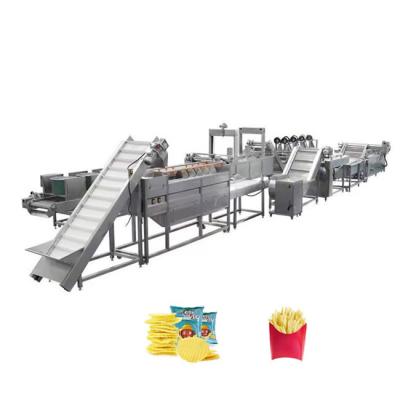 China Sweet Potato Chips Frying Production Machine French Fries Chips Making Line Full Automatic Food Processing Machine Potato Chips for sale