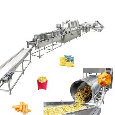 China Automatic Frozen Potato Chip Processing Production Line French Fries Production Line Potato Chip Manufacturing Machine 50-5000kg Food Processing Machine Potato for sale