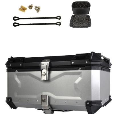 China 100L Aluminum Alloy Waterproof Motorcycle Top Case Rear Trunk Tail Boxes for sale