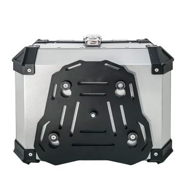 China Hot Selling 22L AMASON Aluminum Alloy Silver Aluminum Alloy 5052 Motorcycle Black Top Case Rear Tail Box for sale