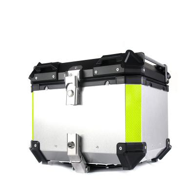 China Waterproof 35L Aluminum Alloy Motorcycle Upper Rear Box Case Aluminum Motorcycle Tail Boxes for sale