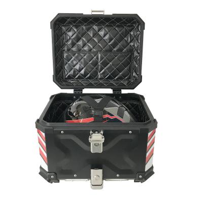 China Factory Direct Selling 45L Motorcycle Aluminum Alloy Waterproof Case Top Tail Boxes Rear Trunk for sale