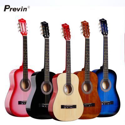 China High Quality Cheap Linden Previn 38inch Beginner Guitar Wholesale /OEM Acoustic Guitar for sale