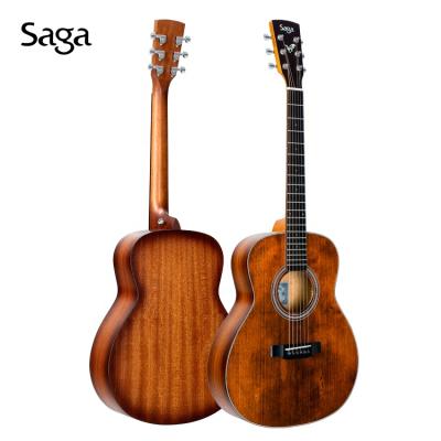 China Sapele solid 2020 new products 41 inch solid concert acoustic guitar with retro color for sale