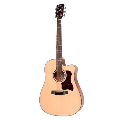 China Wholesale Price New Design D10 40/41 Inch Rosewood Fingerboard&bridge High Quality Mahogany Light SAGA OEM Acoustic Guitar for sale