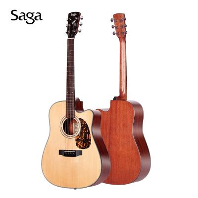 China Hot Sale SAGA D10 Lightweight High Quality But Cheap Solid Fir Wood Color Sitka 41 Inch Acoustic Guitar/Classical Guitar Capos for sale