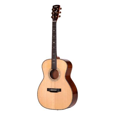 China Hot Sale Chinese Handmade Acacia Saga Acoustic Guitar Wood Classic Straps 41 Inch Top Solid Back&sides Spruce for sale