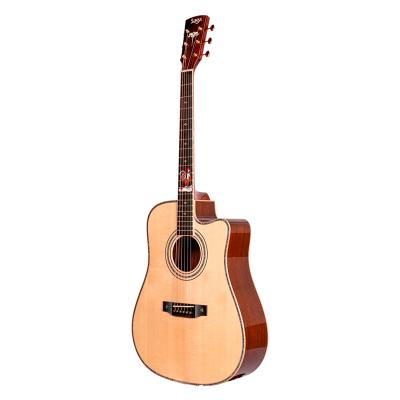 China Rosewood Fashion Inventor Cut High End Handmade Strings 6 All China Solid Acoustic Guitar Musical Instruments for sale