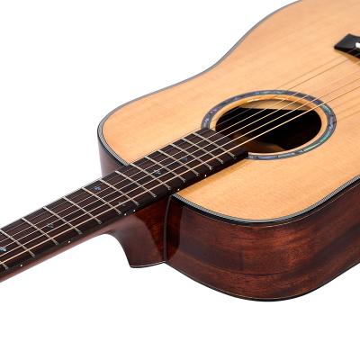 China Professional Cutaway 34 Inch Classic Mahogany Saga All Solid Wood Guitar Cheap Acoustic Electric Bass for sale