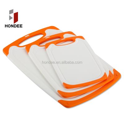 China Factory Wholesale 3PCS Sustainable Food Grade Non-Slip Plastic Cutting Board Set Kitchen Chopper Set for sale