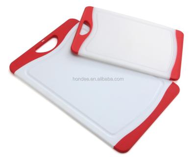 China Food Grade Viable Factory Wholesale Chopper With Juice Groove Plastic Non-Slip Cutting Board Set for sale