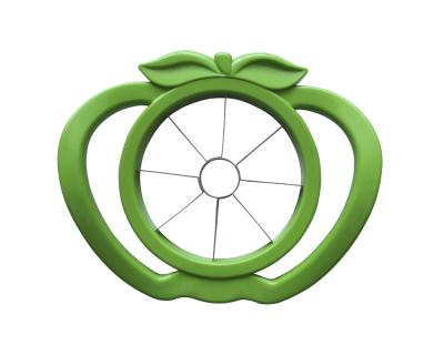 China Food Grade Fashion Style Sustainable Plastic Stainless Steel Apple Cutter Vegetable Fruit Cutter for sale