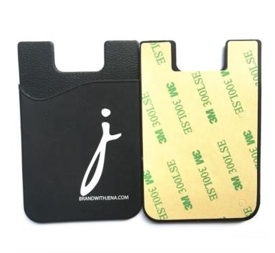 China Wholesale Custom Promotion Silicone Card Holder Wallet Phone Silicone Cell Phone Card Holder for sale