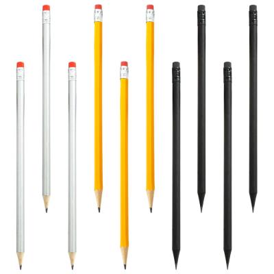 China Office & School Pencil Brand School Stationery Warm White Customized Logo OEM HB Standard Pencil With Eraser for sale