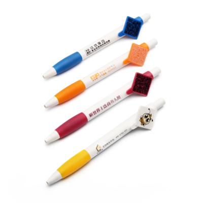 China Pen Advertising Custom Promotional Plastic Promotional With Logo Rubber Grip Cheap Ball Customized Promo Biro Pen for sale