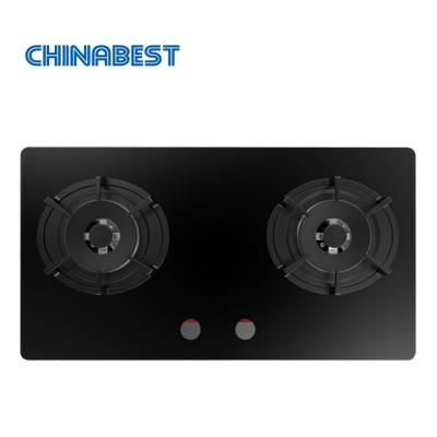 China Best Selling Ceramic / Glass 2 Burner Pan Support Built In Gas Hob for sale