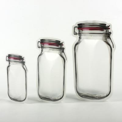 China Wholesale Plastic Laminated Moisture Proof Mason Jar Pouch Bag Special Shaped Pouch For Cookie Candy for sale